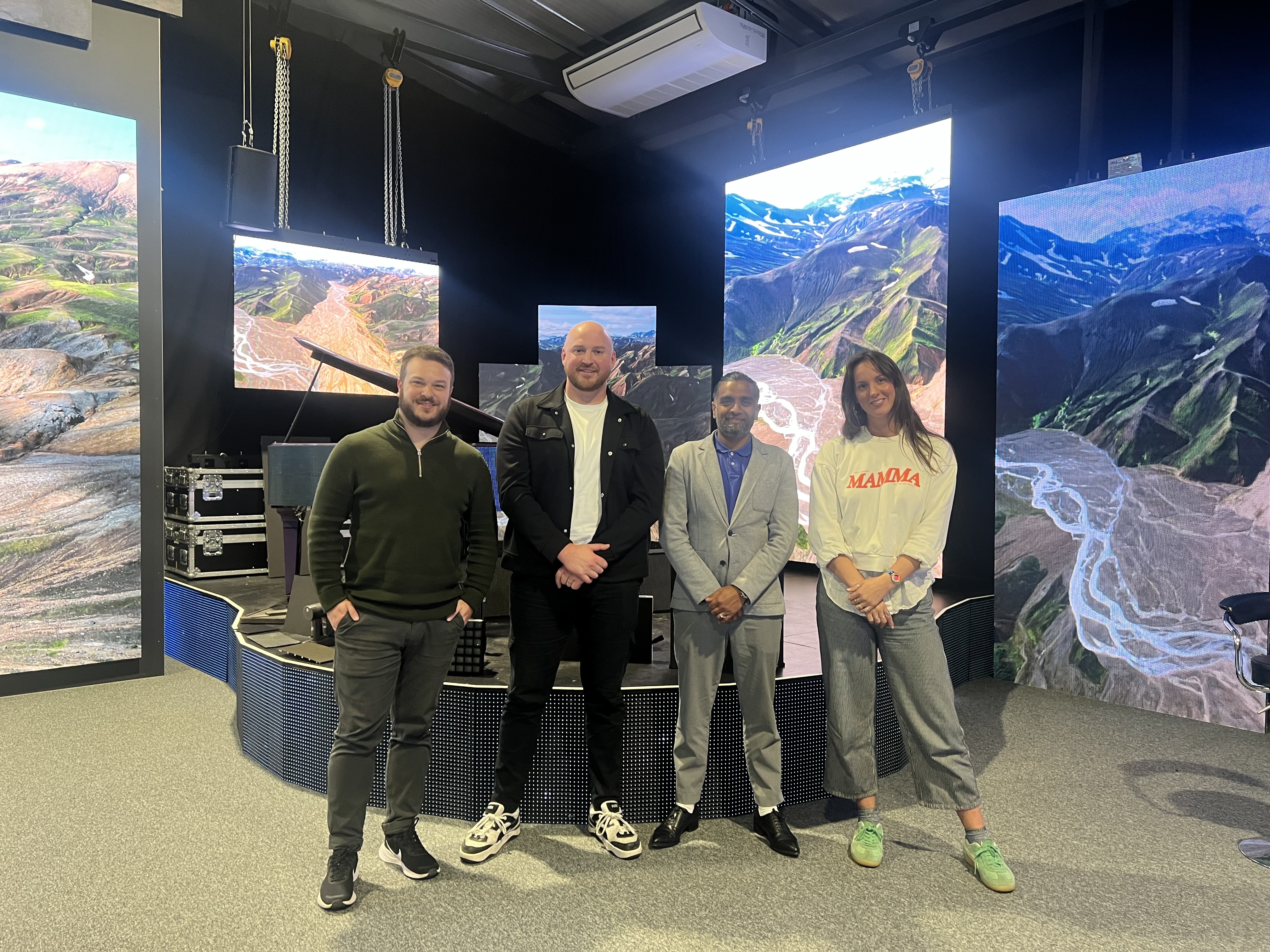 Mark, Ross, Sanj and Jess stood next to each other at digiLED